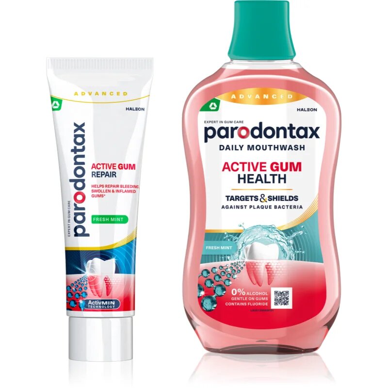Parodontax Active Gum Repair & Health Fresh Mint set za popolno zaščito zob