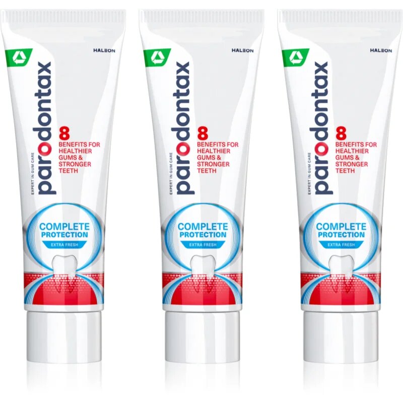 Parodontax Complete Protection Extra Fresh zobna pasta s fluoridom za zdrave zobe in dlesni 3x75 ml