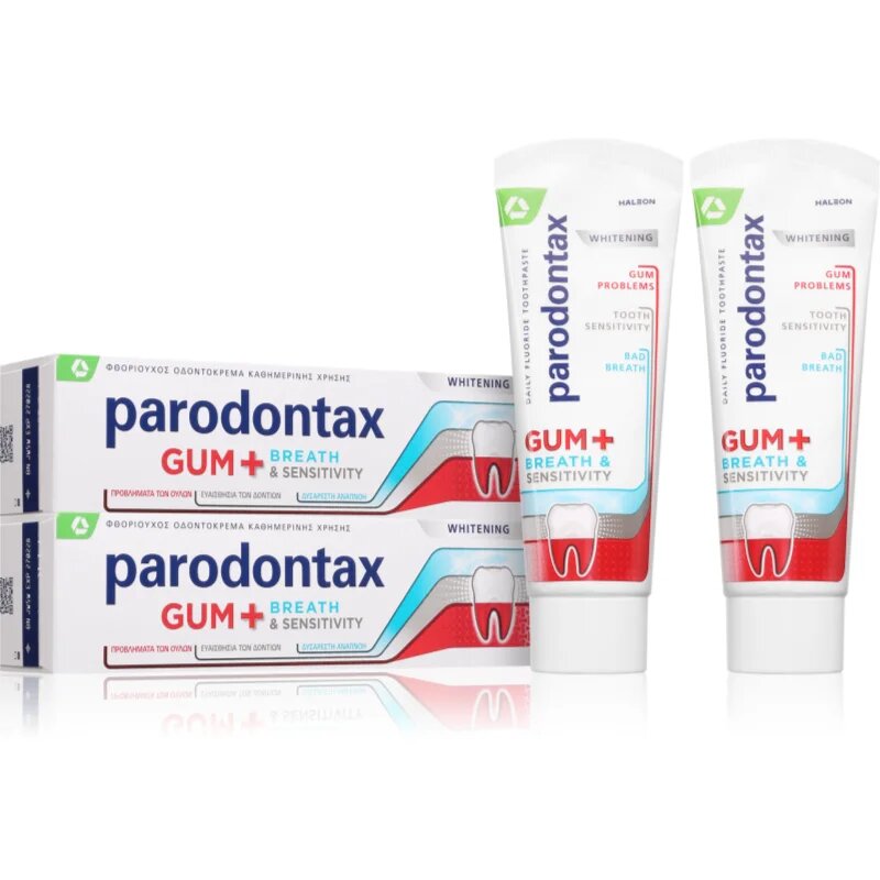 Parodontax Gum And Sens Whitening belilna zobna pasta za zobe 2x75 ml