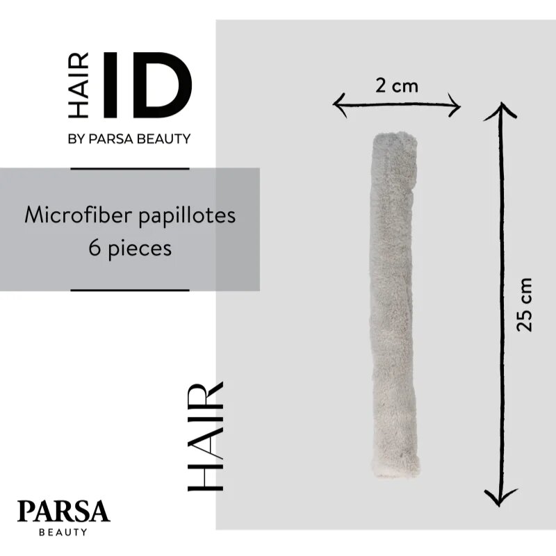 Parsa Beauty ID Microfibre Bendy Rollers set za kodranje las 6 kos