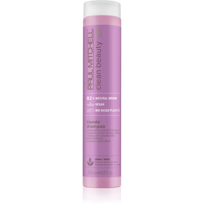 Paul Mitchell Clean Beauty Blonde Shampoo vijoličen šampon za posvetljene melirane hadne blond lase 250 ml