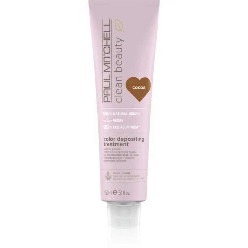Paul Mitchell Clean Beauty Color Depositing Treatment hranilna maska za barvane lase odtenek Cocoa 150 ml