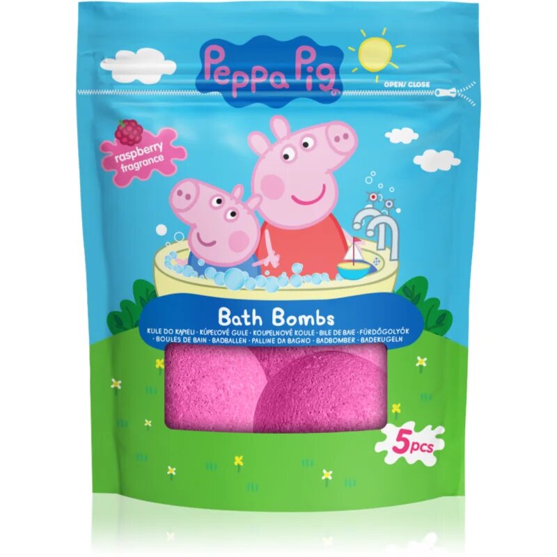 Peppa Pig Bath Bombs šumeča kopalna kroglica 5x50 g