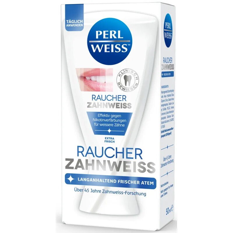 Perl Weiss Bleaching Toothpaste for Smokers belilna zobna pasta za kadilce 50 ml