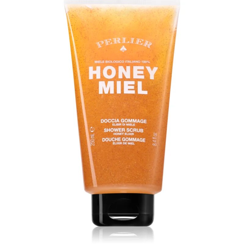 Perlier Honey Miel piling za telo za prhanje za občutljivo kožo 250 ml