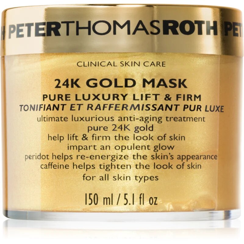 Peter Thomas Roth 24K Gold Mask luksuzna učvrstitvena maska za obraz z učinkom liftinga 150 ml
