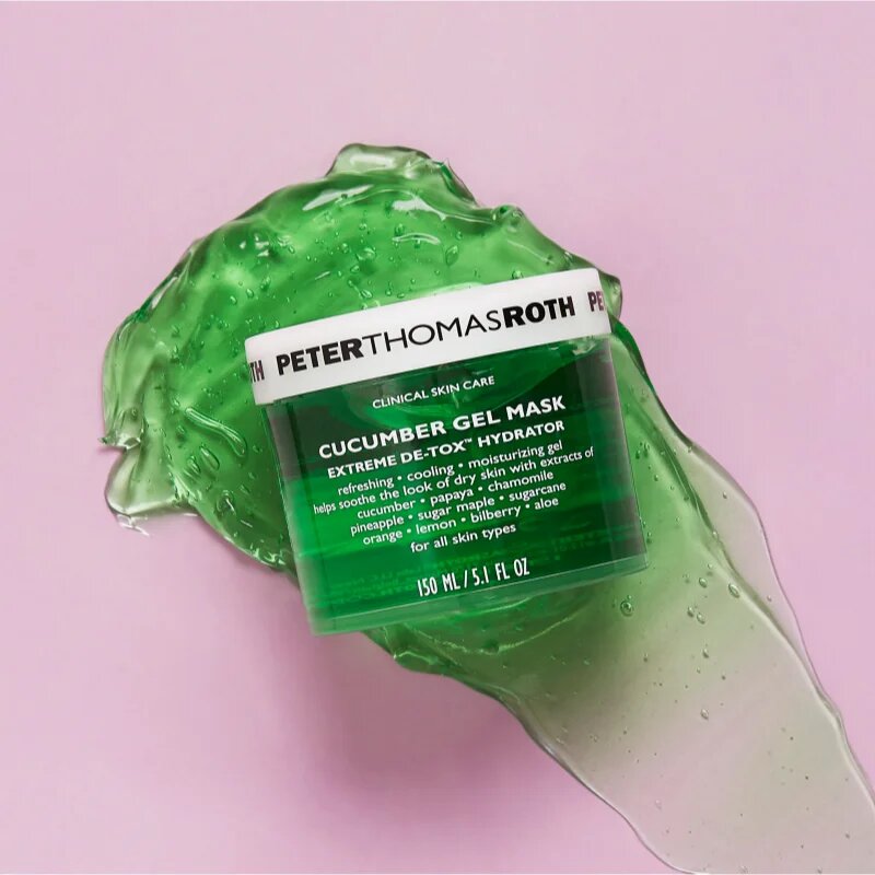 Peter Thomas Roth Cucumber De-Tox Gel Mask vlažilna gel maska za obraz in predel okoli oči 150 ml