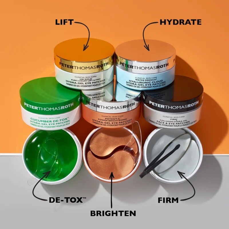 Peter Thomas Roth Cucumber De-Tox Hydra-Gel Eye Patches vlažilna gel maska za oči 60 kos