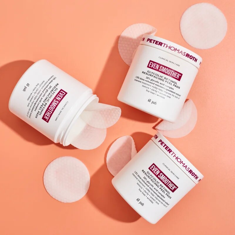 Peter Thomas Roth EVEN SMOOTHER™ Glycolic Retinol Resurfacing Peel Pads piling blazinice za obraz za noč 1 caps.