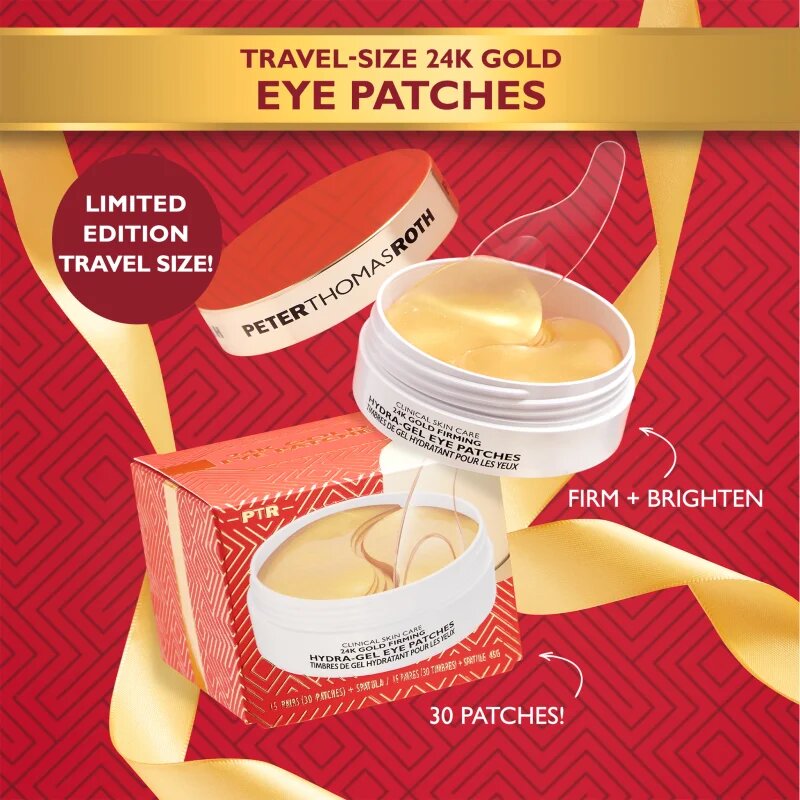 Peter Thomas Roth Travel Holiday Kit regeneracijske hidrogel blazinice za predel pod očmi v darilnem pakiranju