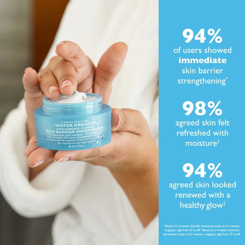 Peter Thomas Roth Water Drench Hyaluronic Cloud Rich Barrier Moisturizer bogata vlažilna krema za obnovo kožne pregrade za obnovo kožne pregrade 50 ml