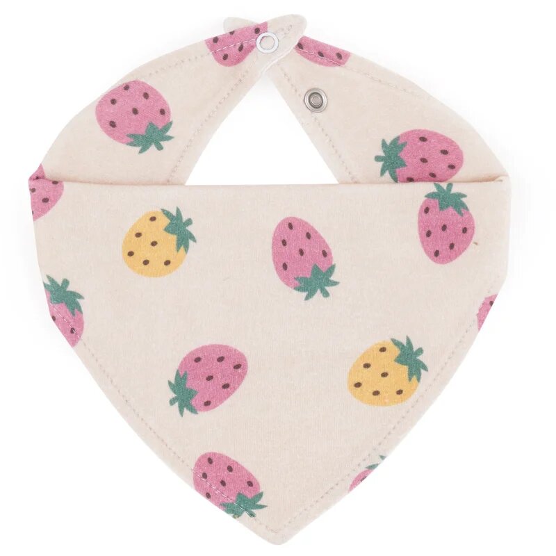 Petite&Mars Bandana Luke 3m+ slinček Beige Strawberies&Dusty Rose 2 kos