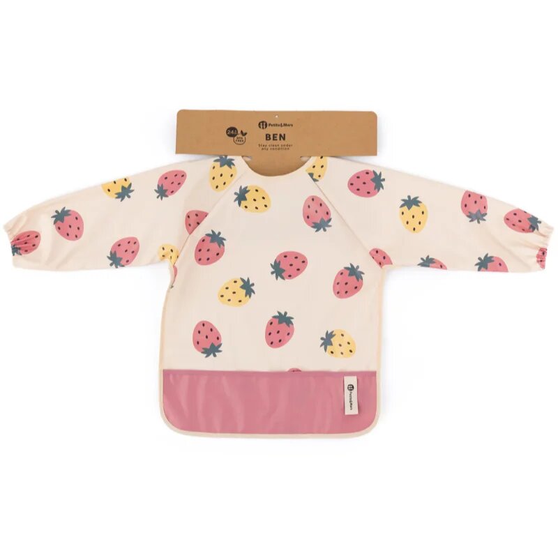 Petite&Mars Ben slinček z dolgimi rokavi 2 y+ Beige Strawberries 1 kos