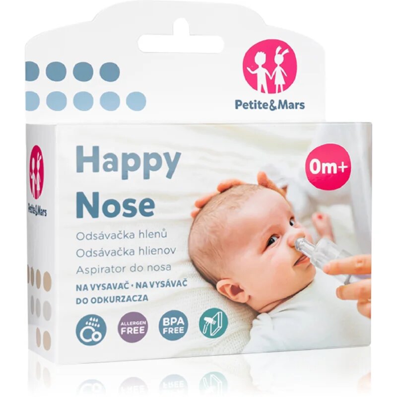 Petite&Mars Happy Nose aspirator za čiščenje nosu 0 m+ 1 kos