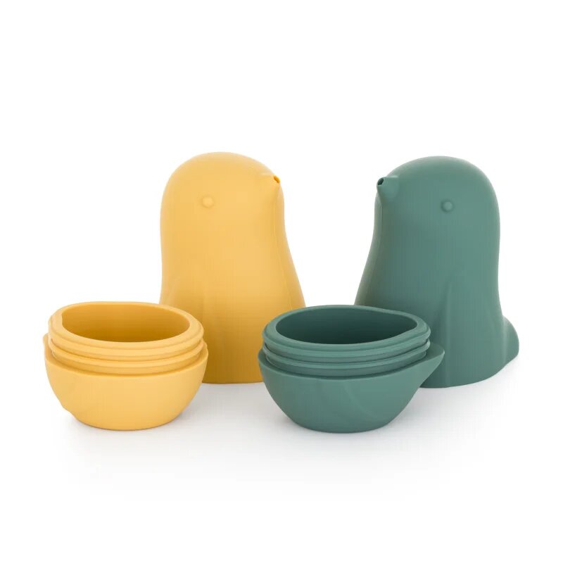 Petite&Mars Love Birds igrača za v vodo 6 m+ Ochre Green 2 kos