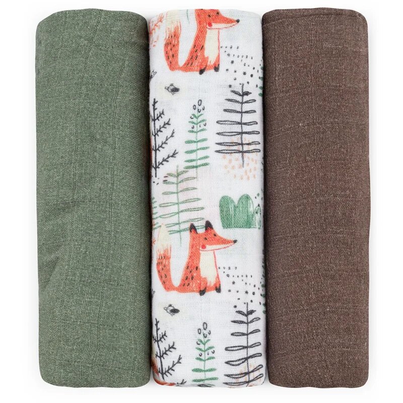 Petite&Mars Moussy plenice iz blaga Forest Fox 68 x 68 cm 3 kos