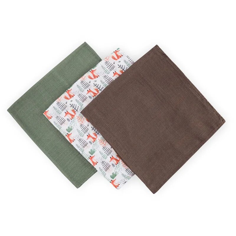 Petite&Mars Moussy plenice iz blaga Forest Fox 68 x 68 cm 3 kos