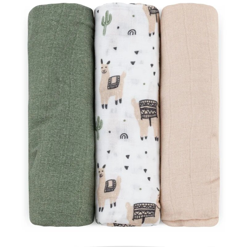 Petite&Mars Moussy plenice iz blaga Llama Vibes 68 x 68 cm 3 kos
