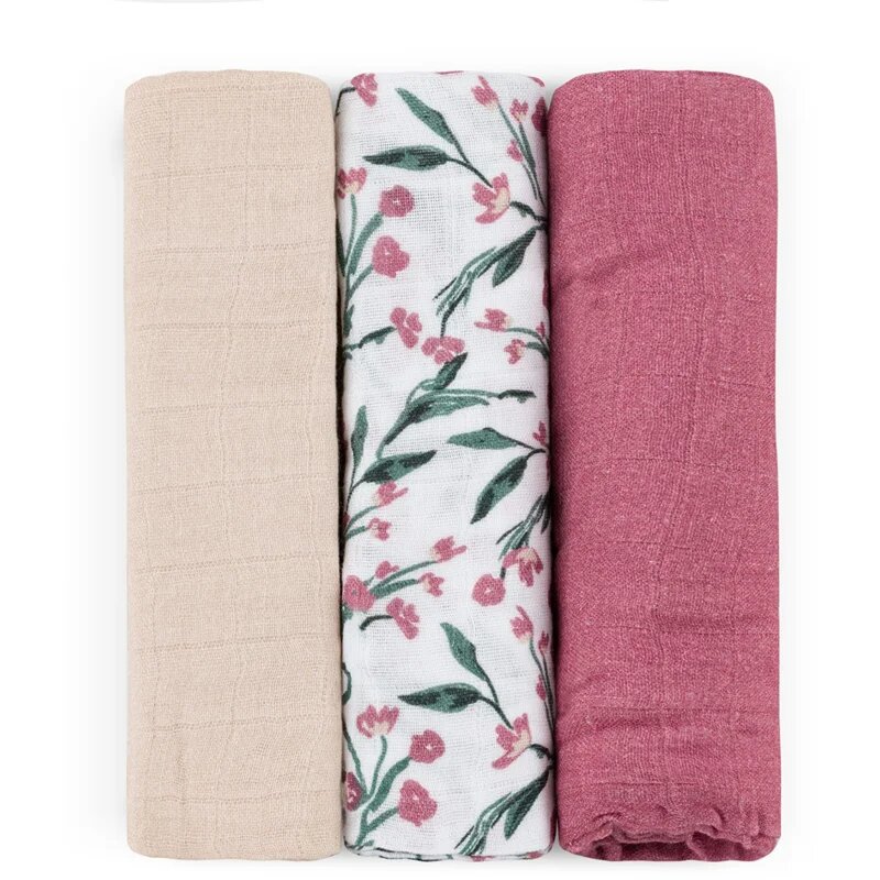 Petite&Mars Moussy plenice iz blaga Pink Meadow 68 x 68 cm 3 kos