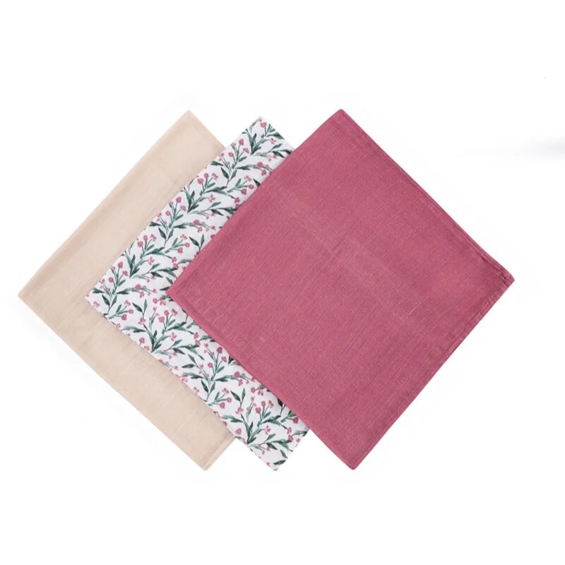 Petite&Mars Moussy plenice iz blaga Pink Meadow 68 x 68 cm 3 kos