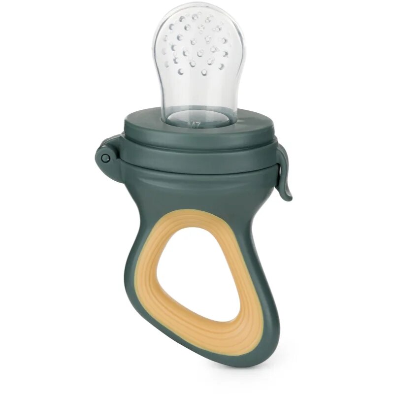 Petite&Mars Silicone Food Feeder 6m+ duda za hranjenje in grizalo Green&Ochre 1 kos