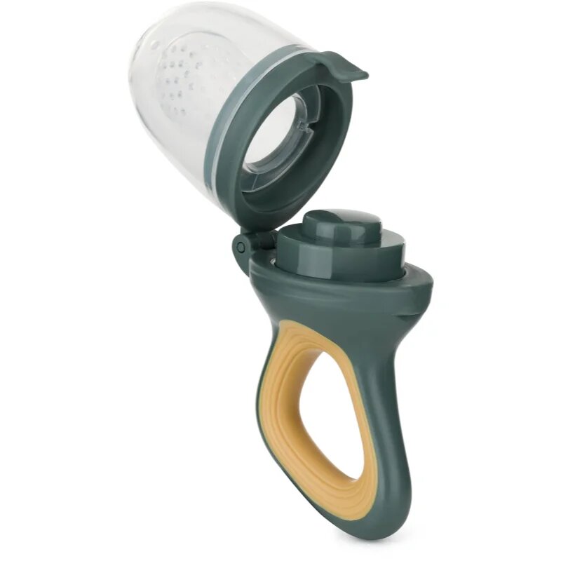 Petite&Mars Silicone Food Feeder 6m+ duda za hranjenje in grizalo Green&Ochre 1 kos