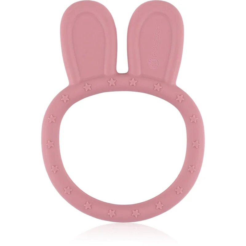 Petite&Mars Silicone teether Bunny 0m+ grizalo Dusty Rose 1 kos