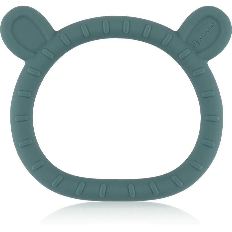 Petite&Mars Silicone teether Teddy grizalo za otroke od rojstva Misty Green 1 kos