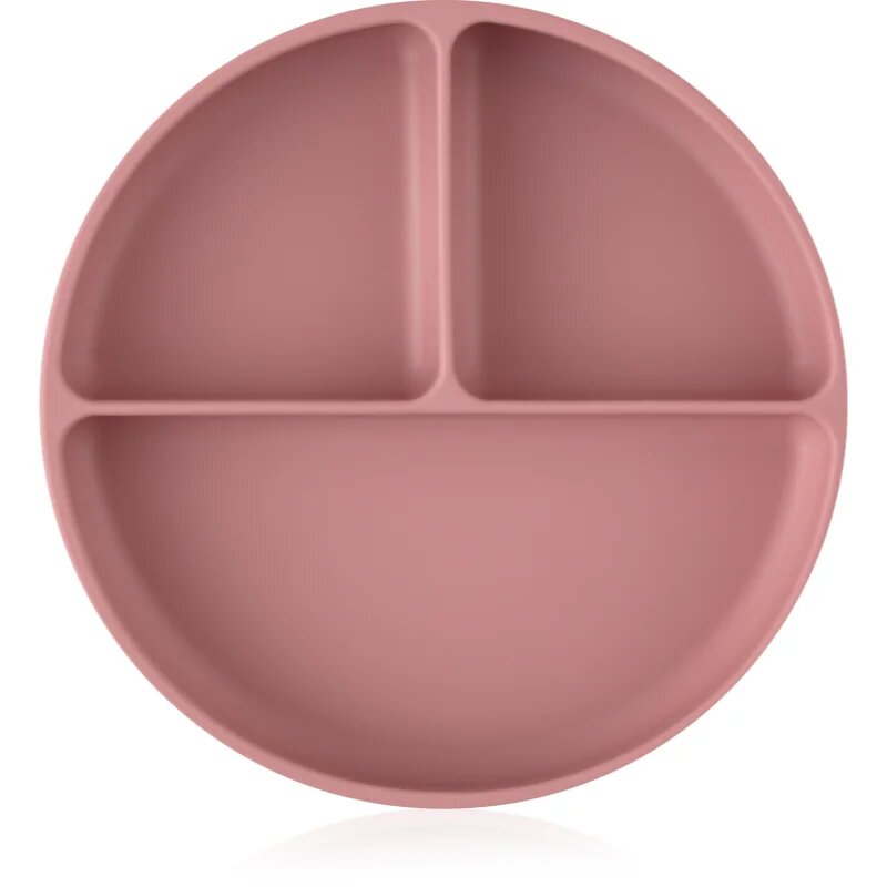 Petite&Mars Take&Match 6m+ deljeni krožnik okrogla Dusty Rose 1 kos