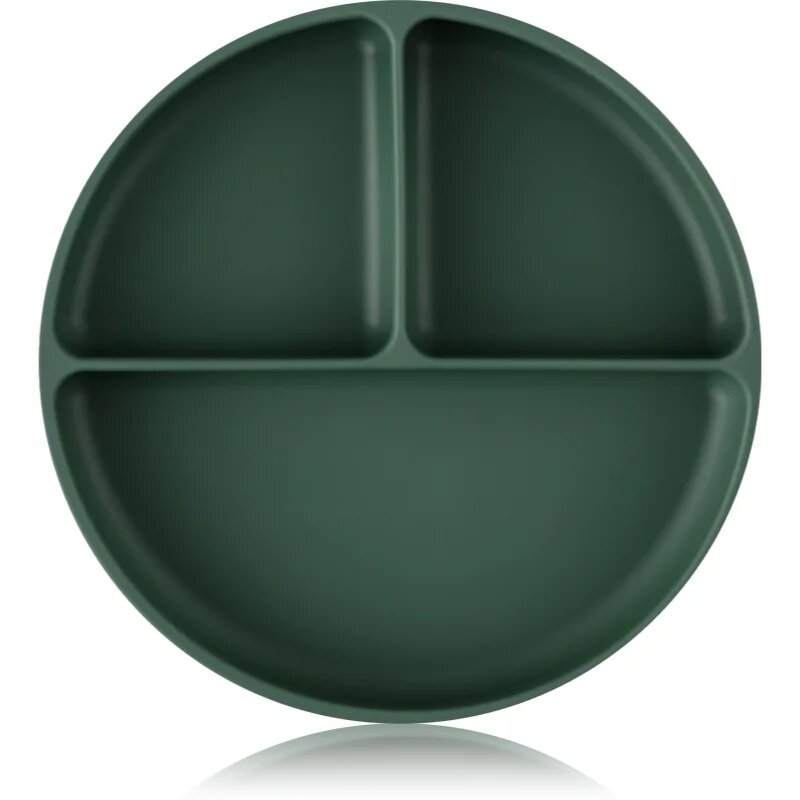 Petite&Mars Take&Match 6m+ deljeni krožnik okrogla Misty Green 1 kos