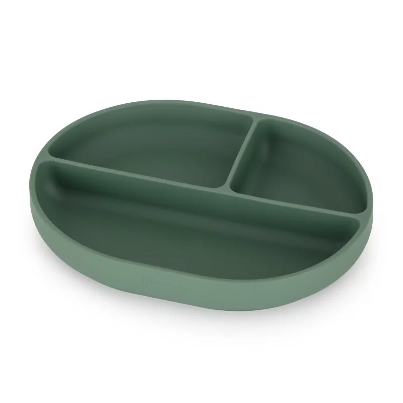 Petite&Mars Take&Match 6m+ deljeni krožnik s priseskom Misty Green 1 kos