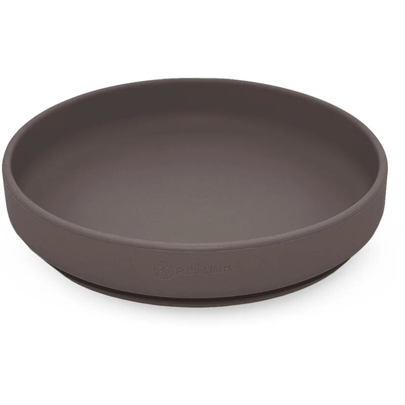 Petite&Mars Take&Match Silicone Plate krožnik s priseskom Bitter Cocoa 6m+ 1 kos