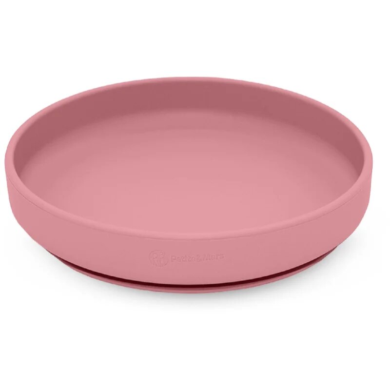 Petite&Mars Take&Match Silicone Plate krožnik s priseskom Dusty Rose 6 m+ 1 kos