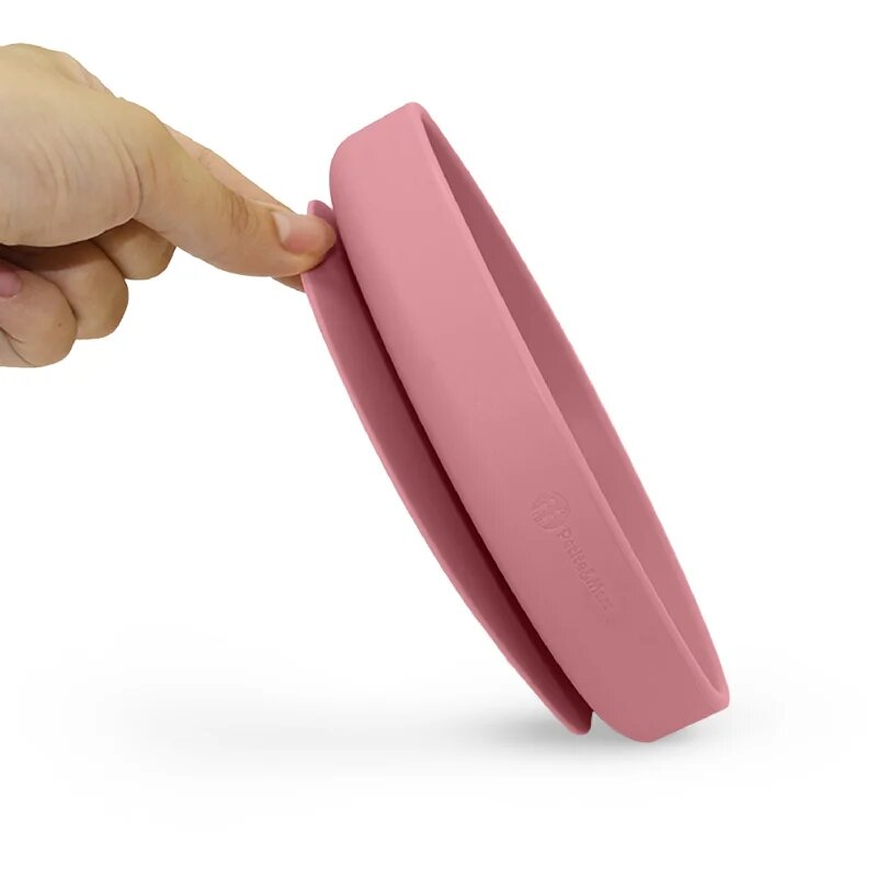 Petite&Mars Take&Match Silicone Plate krožnik s priseskom Dusty Rose 6 m+ 1 kos