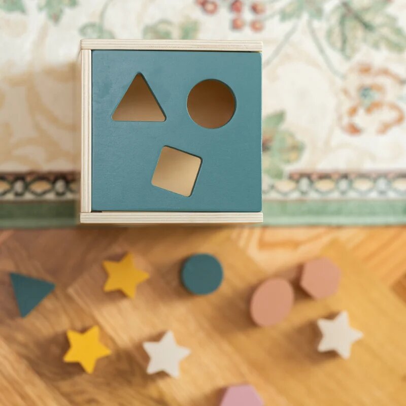 Petite&Mars Wood of Mars Gravity aktivnostna vstavljanka iz lesa 12m+ Cosmic Blue 1 kos