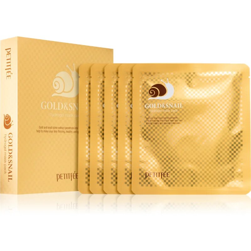 Petitfée Gold & Snail intenzivna hidrogelna maska s polžjim ekstraktom 5x30 g