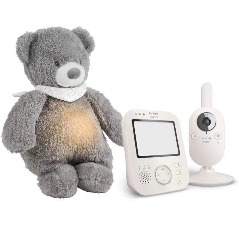 Philips Avent Baby Monitor SCD891/26+NATTOU Sleepy Bear Grey darilni set za dojenčke 0 m+