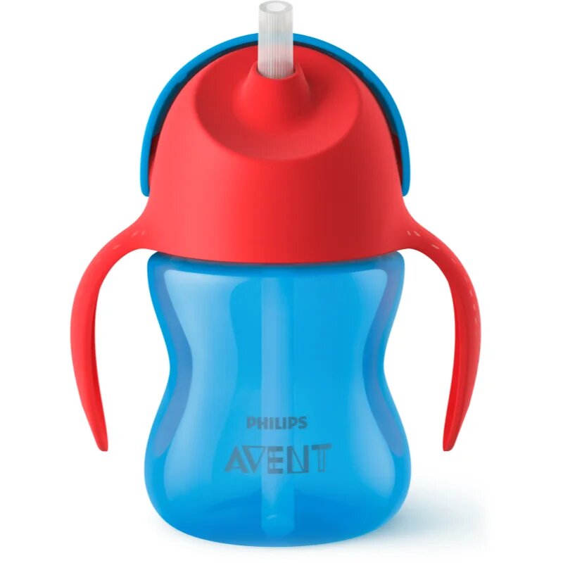 Philips Avent Bendy Straw SCF796/01 9m+ skodelica z gibljivo slamico Blue 200 ml