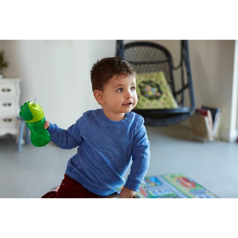 Philips Avent Bendy Straw SCF798/01 12m+ skodelica z gibljivo slamico Green 300 ml