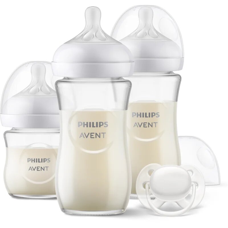 Philips Avent Natural Response Glass Set SCD878/11 darilni set za dojenčke