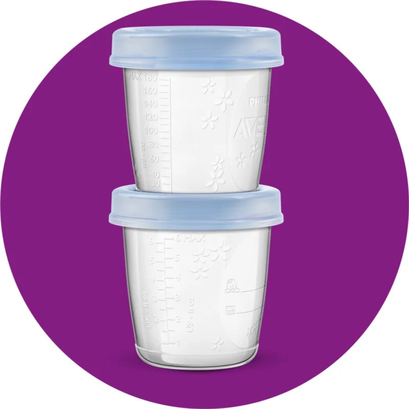 Philips Avent VIA SCF619/05 lonček s pokrovčkom 5x180 ml