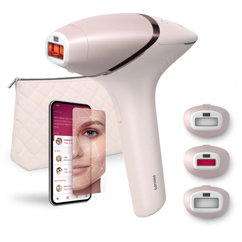 Philips Lumea IPL 9900 SkinAI BRI953/02 IPL epilator za telo obraz predel bikinija in pazduhe 1 kos