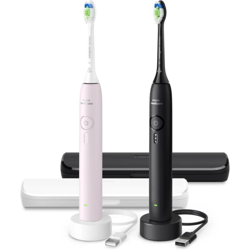 Philips Sonicare 3100 HX4072/42 sonična električna zobna ščetka DUO paket Pink & Black 1 kos