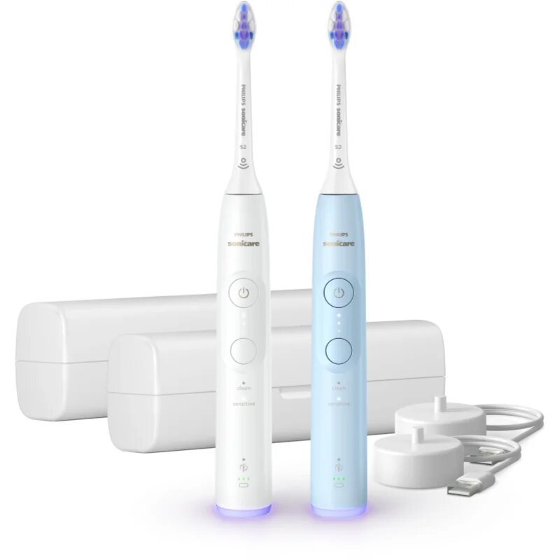 Philips Sonicare 6100 set 2 zobnih ščetk s potovalnimi etuiji