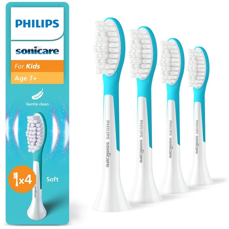 Philips Sonicare For Kids 7+ Standard HX6044/90 nadomestne glave za zobno ščetko za otroke 4 kos
