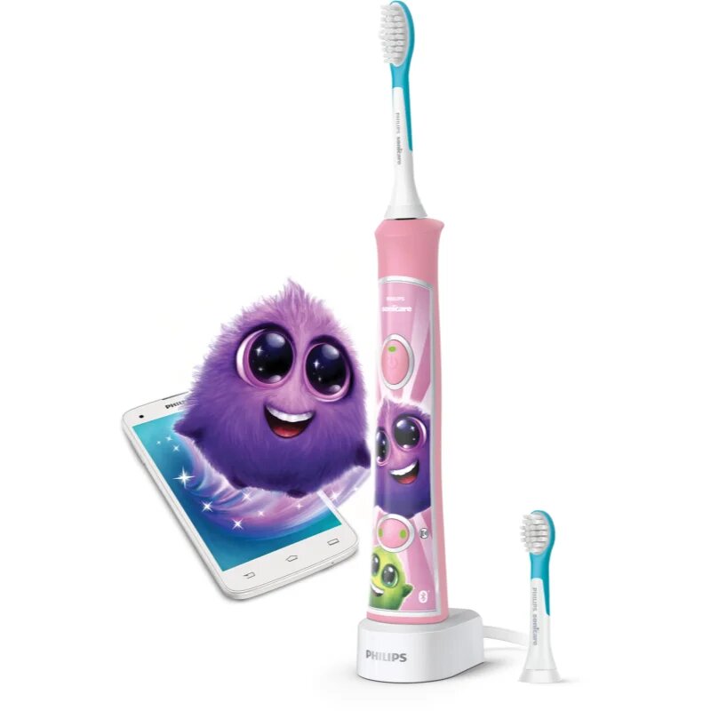 Philips Sonicare For Kids HX6352/42 sonična električna zobna ščetka za otroke z Bluetooth povezavo Pink 1 kos