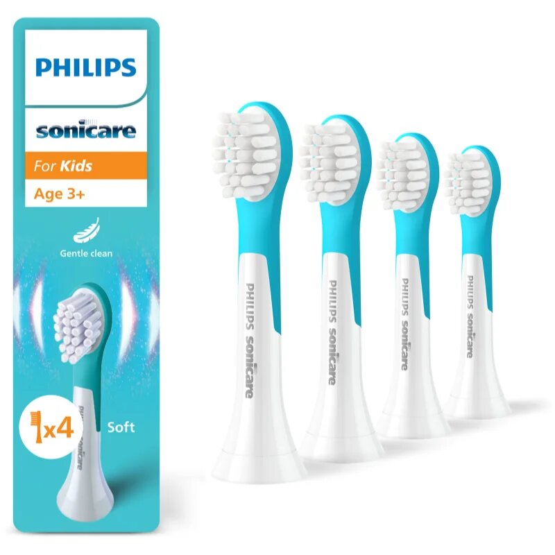 Philips Sonicare For Kids Mini 3+ HX6034/90 nadomestne glave za zobno ščetko za otroke 4 kos