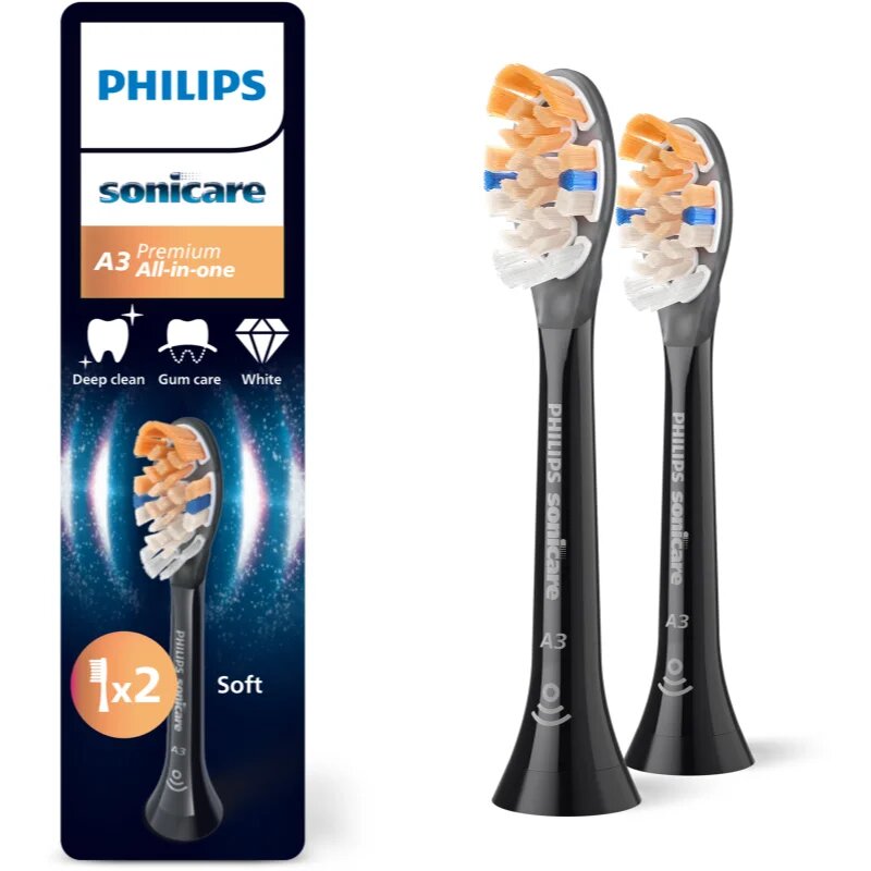 Philips Sonicare Premium All-in-One HX9092/88 nadomestne glave za zobno ščetko Black 2 kos