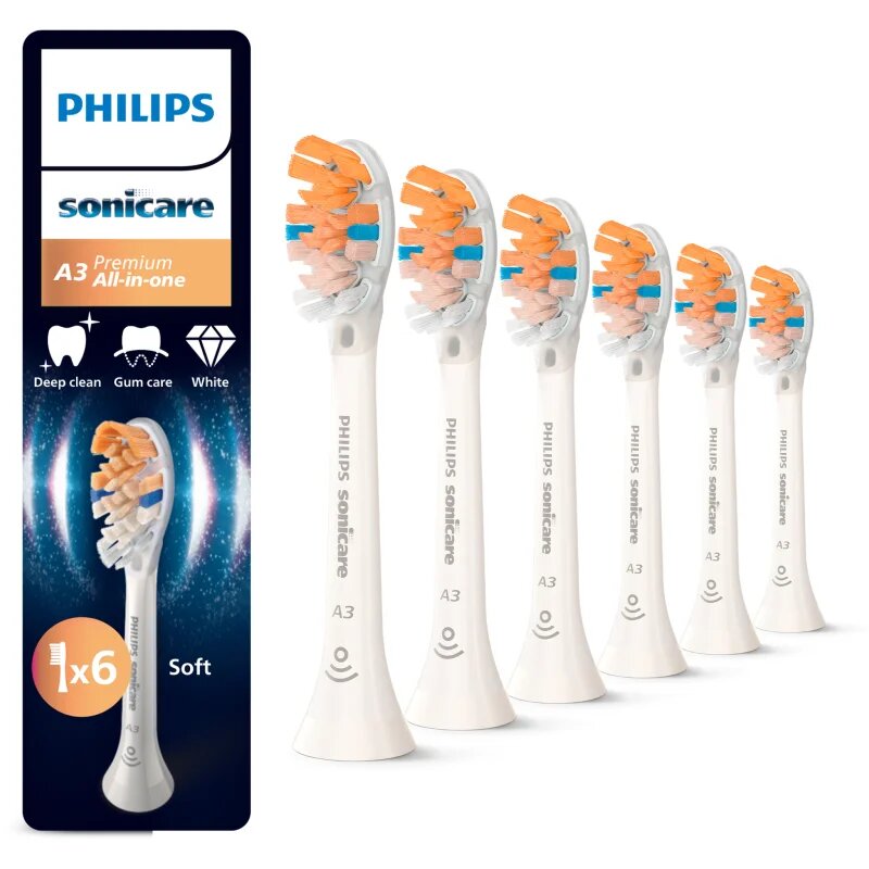 Philips Sonicare Premium All-in-One HX9096/87 nadomestne glave za zobno ščetko White 6 kos