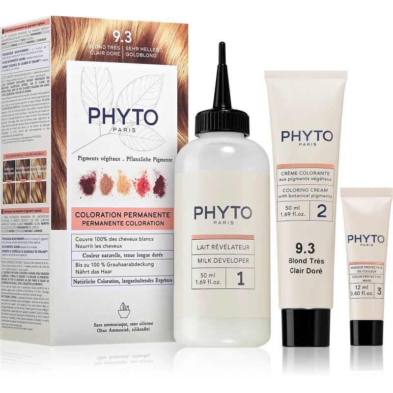 Phyto Color barva za lase brez amoniaka odtenek 9.3 Very Light Golden Blonde 1 kos